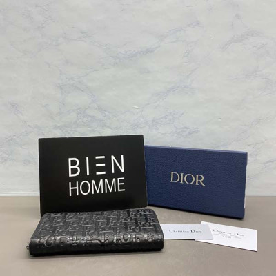 D올 그래비티 오블리크 램스킨 장지갑