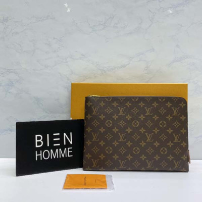 루이B통 모노그램 다큐먼트 플랫 클러치