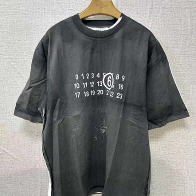 마르지L라 넘버로고 투톤 반팔 티셔츠 (1:1 HIGH PREMIUM)