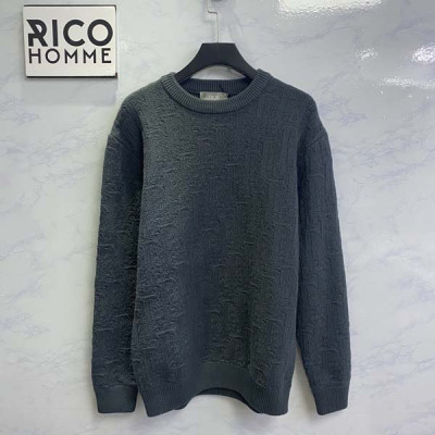 D올 오블리크 자카드 울 풀오버 니트 스웨터 (1:1 HIGH PREMIUM)