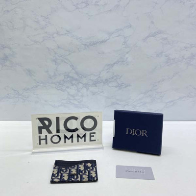 D올 오블리크 새들 소가죽 카드지갑 (2color)