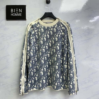 D올 2024 울 블렌드 자카드 니트 스웨터 (1:1 HIGH PREMIUM)