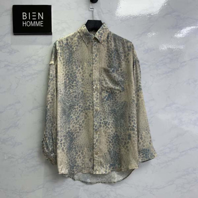 발렌시A가 베이지 레오파드 그래픽 셔츠 (1:1 HIGH PREMIUM)