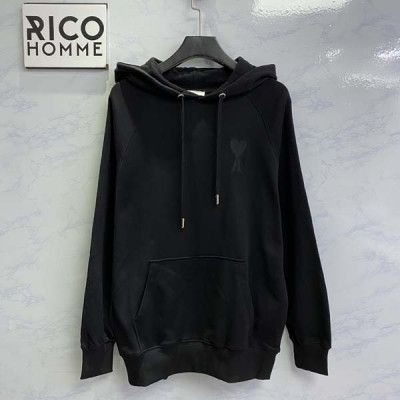 A미 하트 로고 톤온톤 후드티셔츠 (PREMIUM)