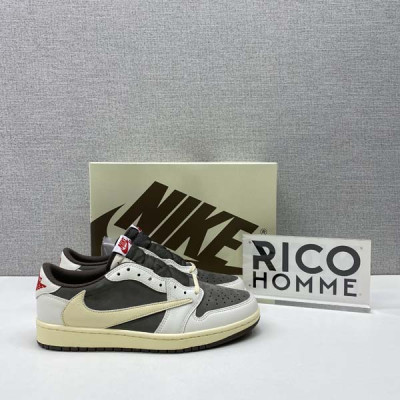 트래비스 스캇 X N*KE 에어조던 로우 리버스 모카