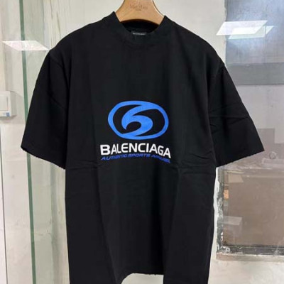 발렌시A가 서핑 크랙 프린트 반팔 티셔츠 (1:1 HIGH PREMIUM)