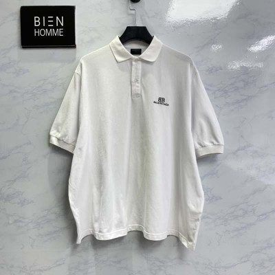 발렌시A가 BB 클래식  오버사이즈 폴로 반팔 셔츠 (PREMIUM)