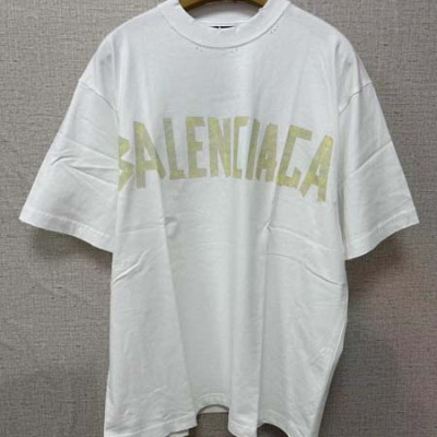 발렌시A가 테이프 레터 반팔 티셔츠 (1:1 HIGH PREMIUM)