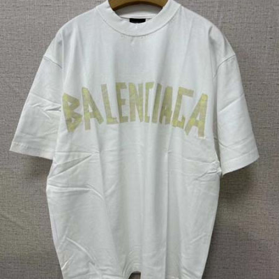 발렌시A가 테이프 레터 반팔 티셔츠 (1:1 HIGH PREMIUM)