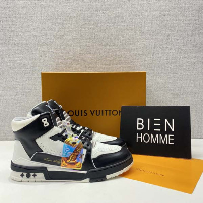 루이B통 버질아블로 트레이너 하이탑 스니커즈