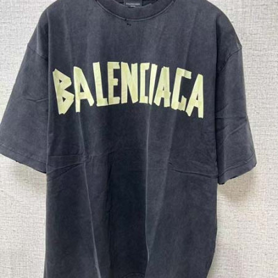 발렌시A가 테이프 레터 반팔 티셔츠 (1:1 HIGH PREMIUM)