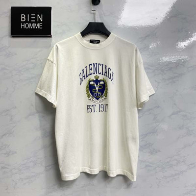 발렌시A가 EST 1917 컬리지 반팔티셔츠 화이트 (PREMIUM)