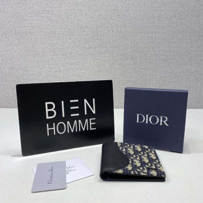 D올 오블리크 새들 소가죽 반지갑 (2color)