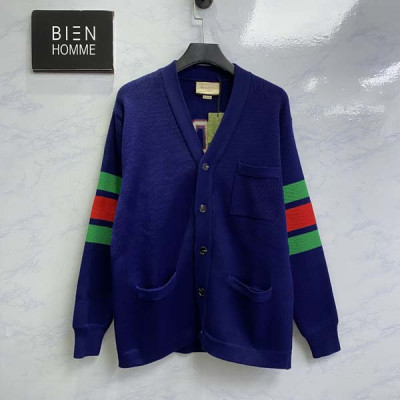 9찌 설날 백 빅로고 니트 가디건 (PREMIUM)