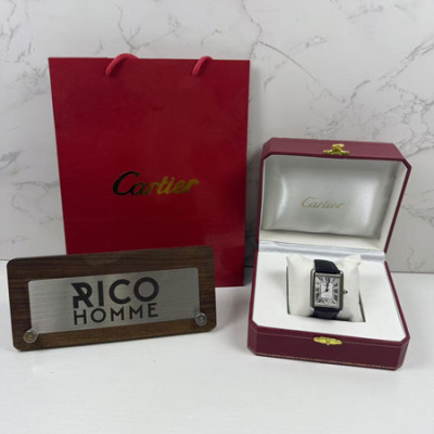 까르*에 탱크 머스트 스틸 가죽스트랩 엑스트라라지 41mm×31mm 1:1 최상급 (싱크 97.6%)