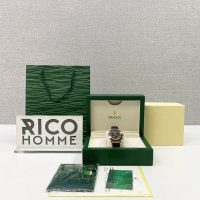 롤*스 데이토나 블랙&로즈골드 (초코)-러버밴드 1:1 최상급 (싱크 99.8%)