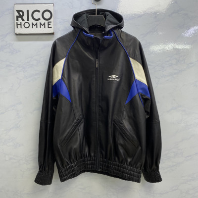 발렌시A가 3B 스포츠 아이콘 트랙수트 가죽 자켓 (PREMIUM)