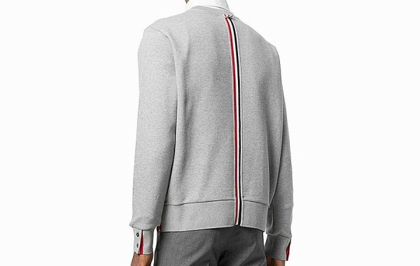 톰*라운 루프백 니트 센터백 스트라이프 크루넥 풀오버 (HIGH QUALITY)