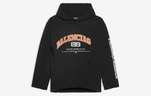 발렌시A가 BB체인 빈티지 후드티 (PREMIUM)