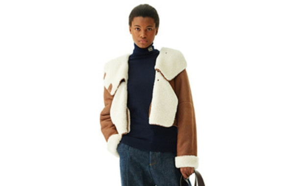 로E베 소가죽 셔링 양모 자켓 (PREMIUM)