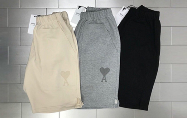 남녀공용 A미 뉴로고 컬러 하트 하프 팬츠 (HIGH QUALITY)