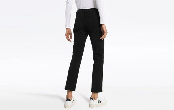 프RA다 레이디 삼각 플레이트 블랙진 팬츠