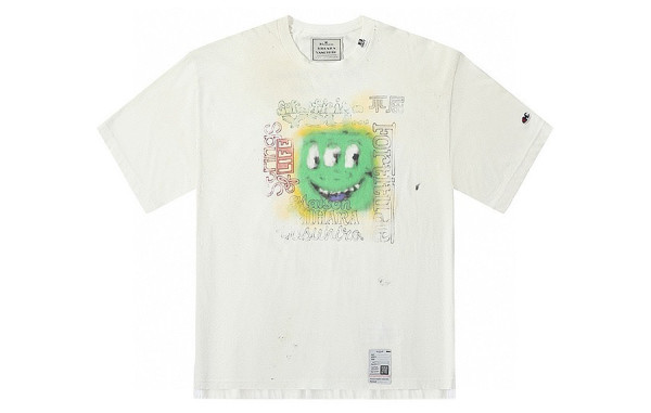 메종 미하라 야S히로 그래피티 스마일리 페이스 반팔 티셔츠 (PREMIUM)