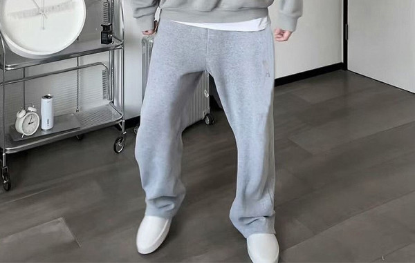 남녀공용 A미 하트 로고 톤온톤 스웨트 팬츠 (PREMIUM)