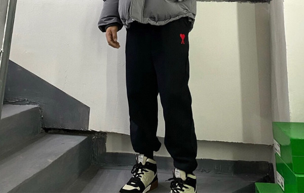 남녀공용 A미 하트 로고 스웨트 트랙 조거 팬츠 (PREMIUM)