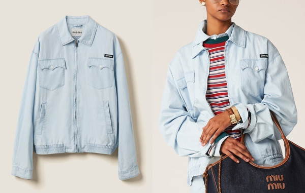 미*미* 샴브레이 워싱 블루종 자켓 (PREMIUM)