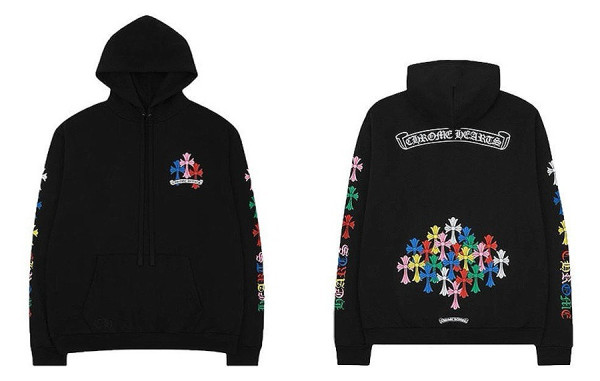 크롬HA츠 멀티 컬러 크로스 후드 티셔츠 (HIGH QUALITY)