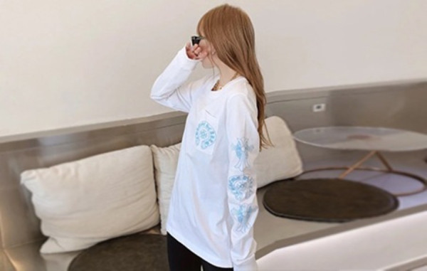 크롬HA츠 블루크로스 긴팔티셔츠 (PREMIUM)