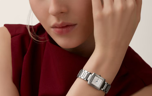 까르*에 탱크 프랑세즈 스틸 스몰 쿼츠 25.7mm×21.2mm 1:1 최상급 (싱크 97.6%)