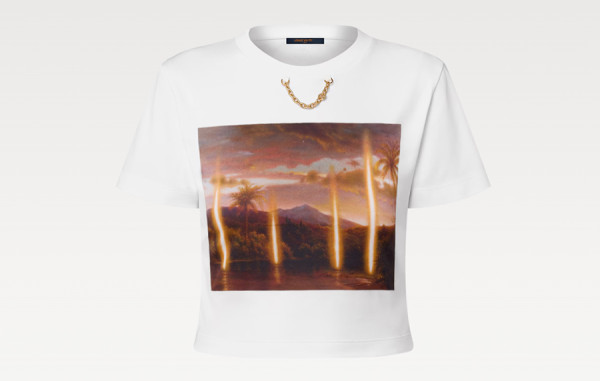 루이B통 X 로랑 그라소 우먼 체인 쇼츠 반팔 티셔츠 (1:1 HIGH PREMIUM)