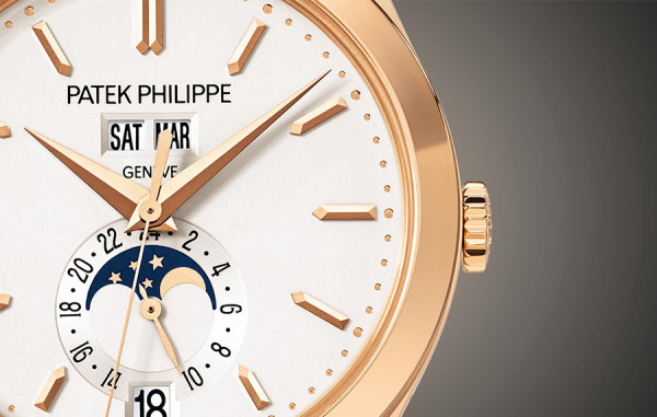 파*필립 컴플리케이션 애뉴얼 캘린더 문페이즈 로즈골드 아이보리 바인덱스 가죽스트랩 38.5mm 1:1 최상급 (싱크 97.6%)