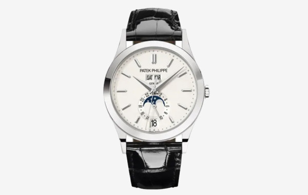 파*필립 컴플리케이션 애뉴얼 캘린더 문페이즈 아이보리 바인덱스 가죽스트랩 38.5mm 1:1 최상급 (싱크 97.6%)