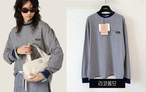 미*미* 스트라이프 빈티지 롱슬리브 티셔츠 (1:1 HIGH PREMIUM)