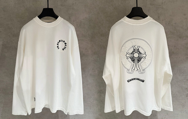 크롬HA츠 톤온톤 크로스 롱슬리브 티셔츠 (PREMIUM)