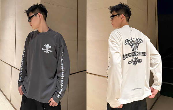 크롬HA츠 크로스 플레어 롱슬리브 티셔츠 (PREMIUM)