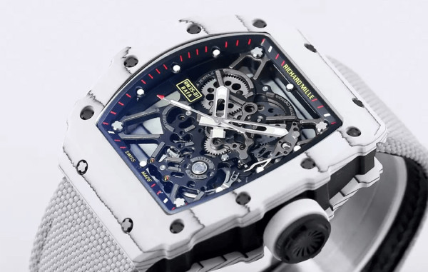 리차*밀 RM35-01 라파엘 나달 NTPT 카본(화이트) 화이트 나일론스트랩 42mm×50mm 1:1 최상급 (싱크 99.8%)