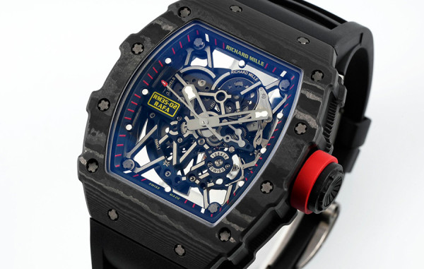 리차*밀 RM35-02 라파엘 나달 NTPT 카본(블랙) 블랙 러버밴드 44.5mm×50mm 1:1 최상급 (싱크 99.8%)