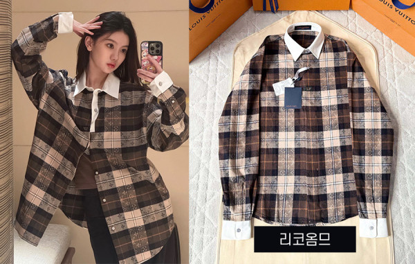 루이B통 모노그램 플란넬 폴로 셔츠 (1:1 HIGH PREMIUM)