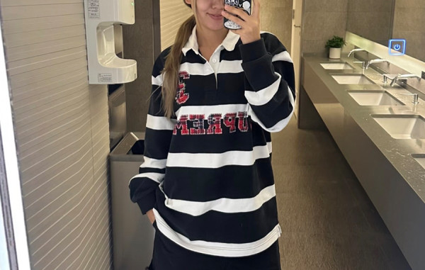 슈프림 스트라이프 럭비 롱슬리브 티셔츠 (PREMIUM)