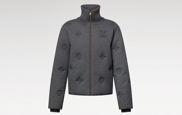 루이B통 모노그램 니티드 다운 블루종 자켓 (PREMIUM)