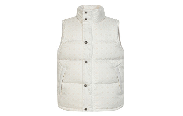 남녀공용 크롬HA츠 자카드 푸퍼 다운 패딩 베스트 (PREMIUM)