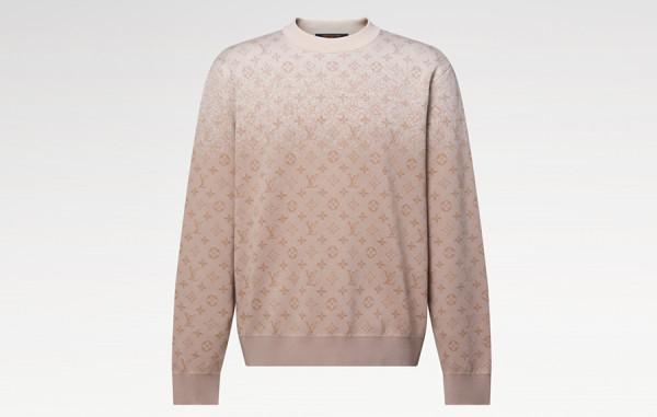 남녀공용 루이B통 모노그램 롱 슬리브드 크루넥 니트 스웨터 (PREMIUM)