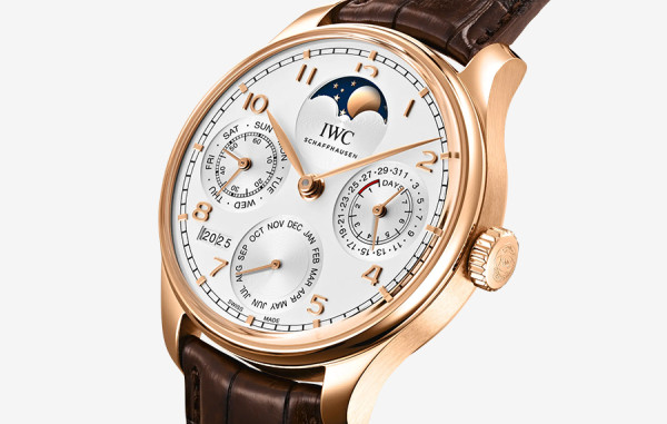 IW* 포르투기저 퍼페추얼 캘린더 흰판&골드핸즈 로즈골드 레더스트랩 44mm 1:1 최상급 (싱크 98.6%)