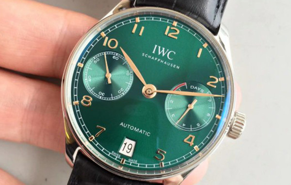 IW* 포르투기저 오토매틱 세븐데이즈(부엉이) 녹판(쿠웨이트 에디션) 레더스트랩 42mm 1:1 최상급 (싱크 98.6%)