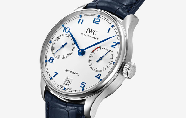 IW* 포르투기저 오토매틱 세븐데이즈(부엉이) 흰판&블루핸즈 레더스트랩 42mm 1:1 최상급 (싱크 98.6%)